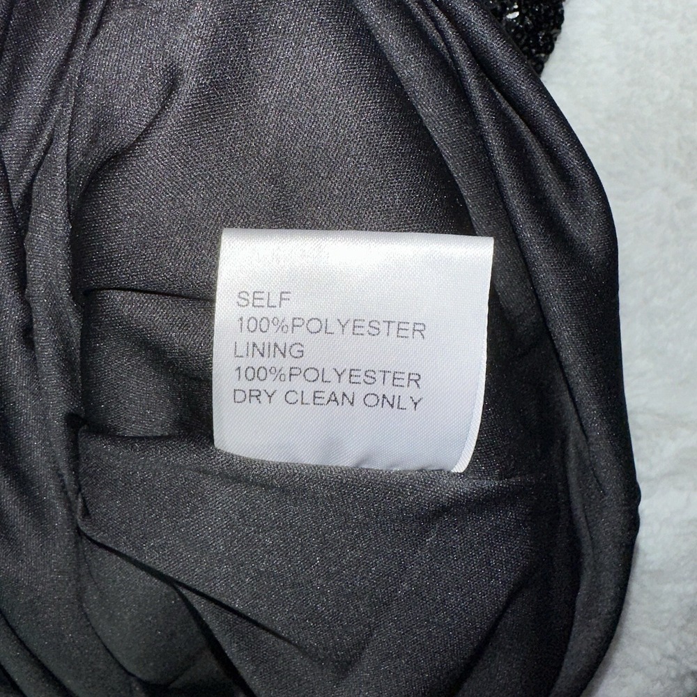 NEW Sho Tadashi Shoji Sequin Halter Mini Dress Black L Cocktail Party Whimsigoth - Picture 9 of 10